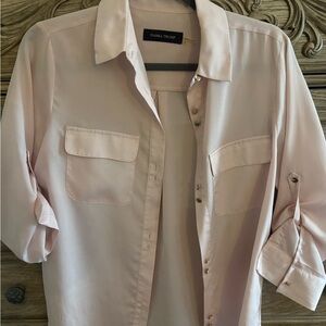Ivanka Trump Pink Blouse Classic Collar Lightweight